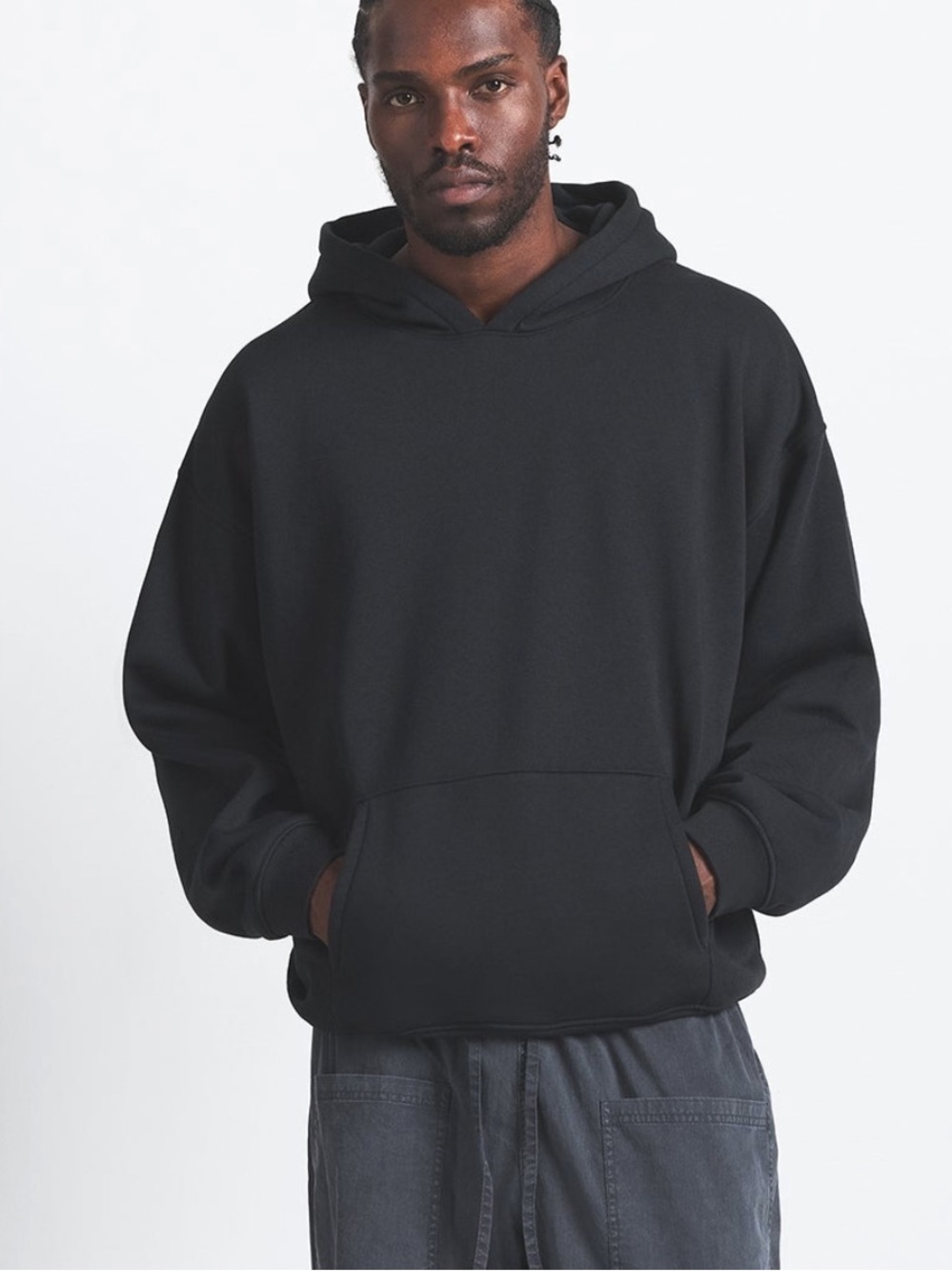 SKIMS Black Pullover Hoodie